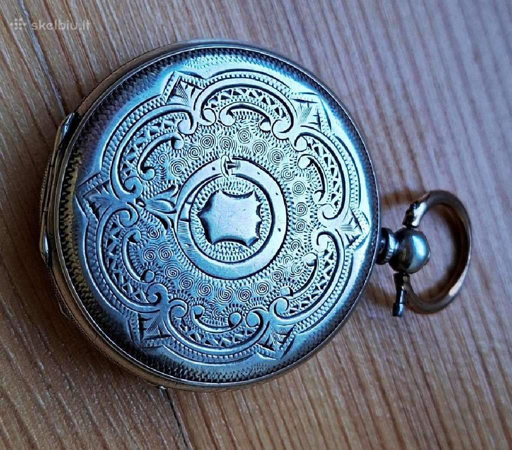 Sidabrinis (Argent) kišeninis laikrodis - nuotraukos Nr. 3