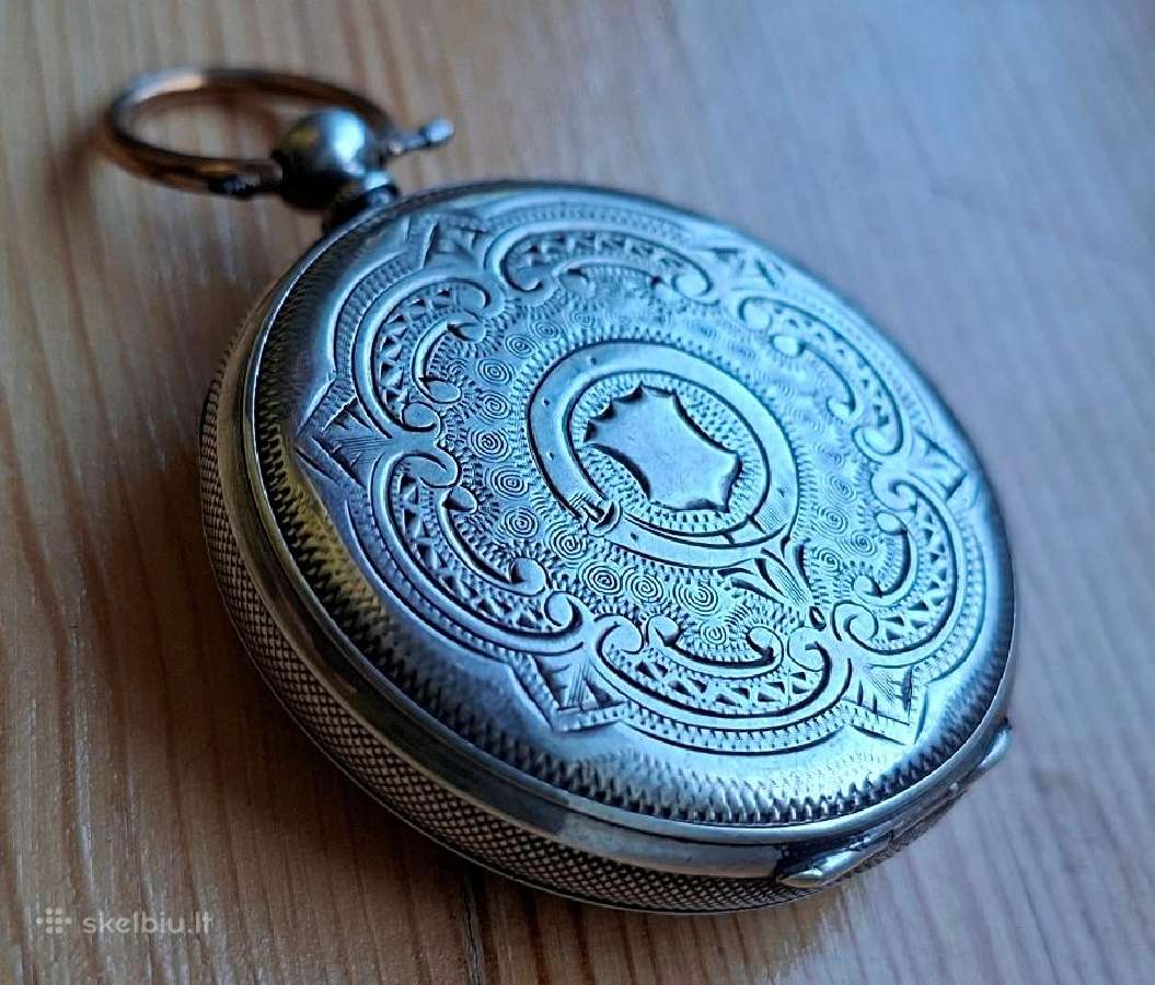 Sidabrinis (Argent) kišeninis laikrodis - nuotraukos Nr. 4