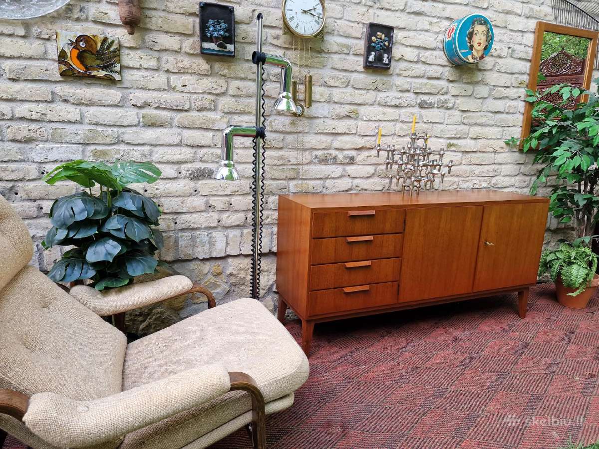 Vintažinė mid century tikmedžio komoda/indauja - nuotraukos Nr. 7
