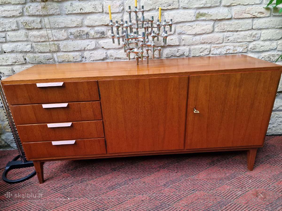 Vintažinė mid century tikmedžio komoda/indauja - nuotraukos Nr. 11