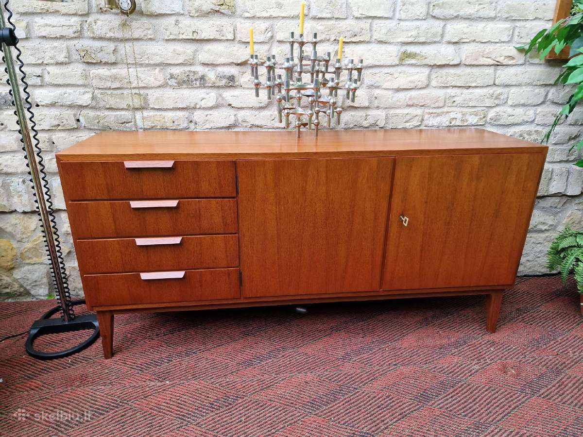 Vintažinė mid century tikmedžio komoda/indauja - nuotraukos Nr. 20