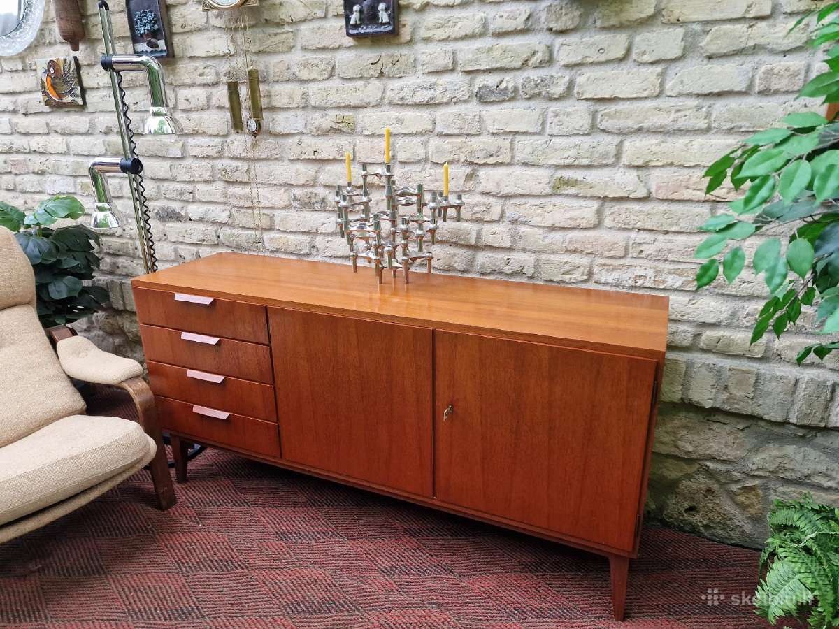 Vintažinė mid century tikmedžio komoda/indauja - nuotraukos Nr. 26