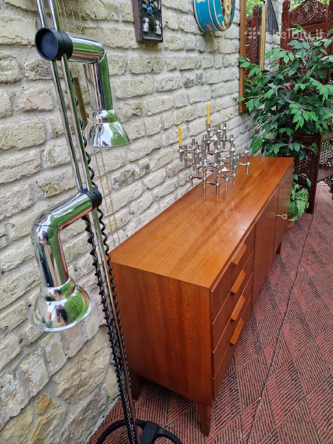 Vintažinė mid century tikmedžio komoda/indauja - nuotraukos Nr. 31