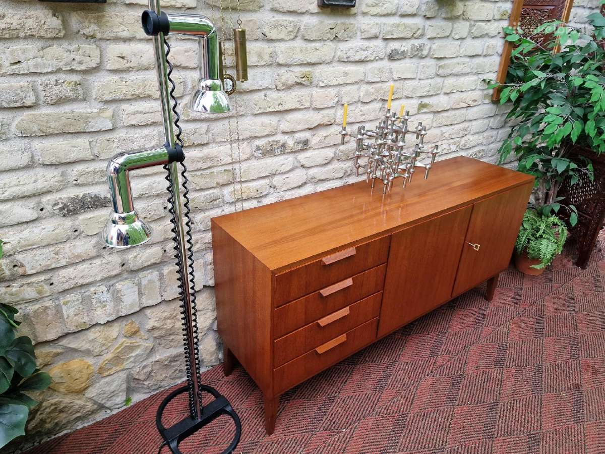 Vintažinė mid century tikmedžio komoda/indauja - nuotraukos Nr. 30