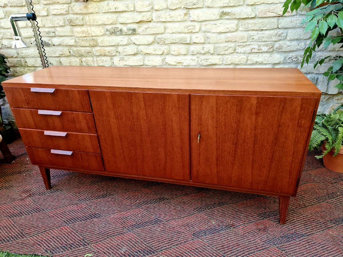 Vintažinė mid century tikmedžio komoda/indauja - nuotraukos Nr. 34