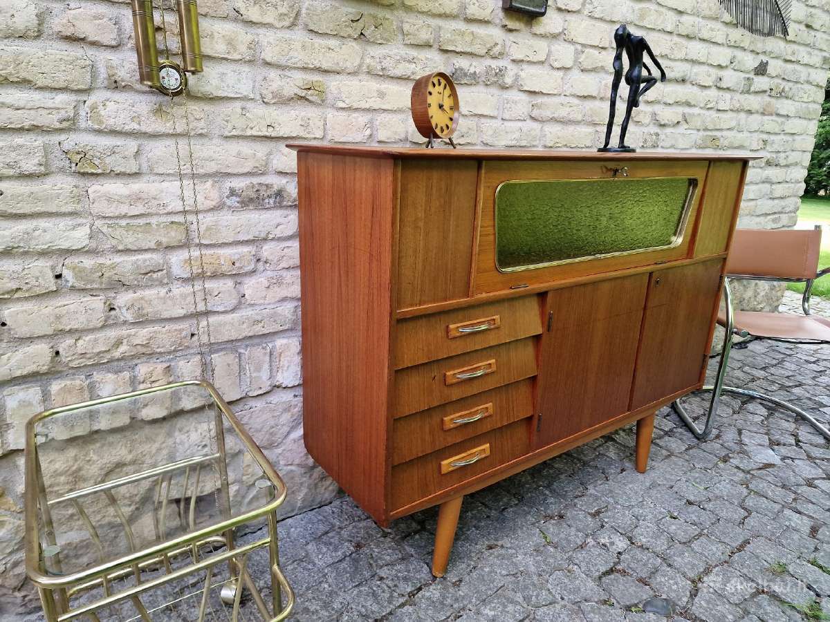Vintažinė mid century tikmedžio indauja - nuotraukos Nr. 3