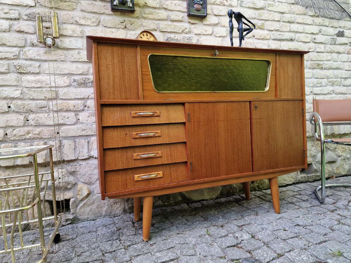 Vintažinė mid century tikmedžio indauja - nuotraukos Nr. 4