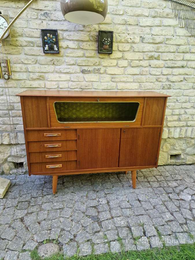 Vintažinė mid century tikmedžio indauja - nuotraukos Nr. 5