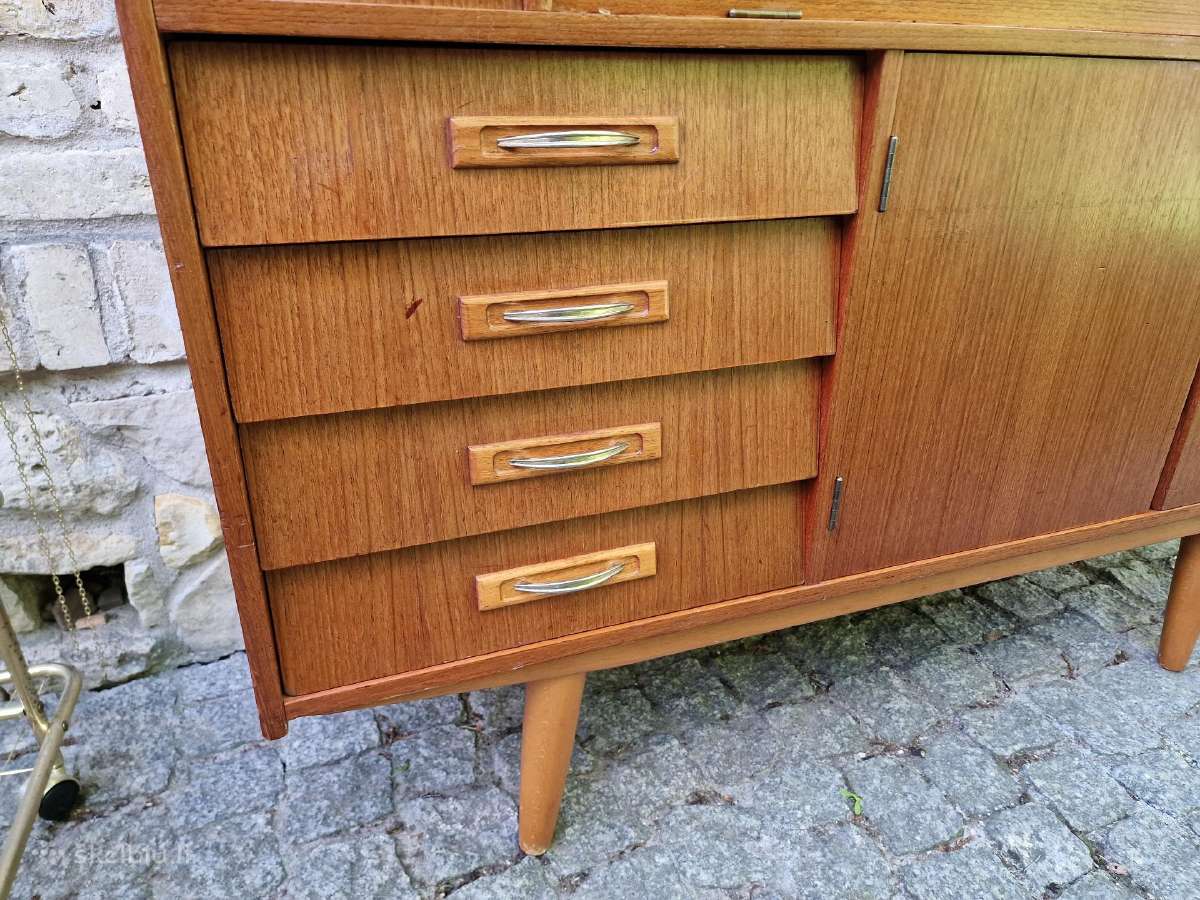 Vintažinė mid century tikmedžio indauja - nuotraukos Nr. 6
