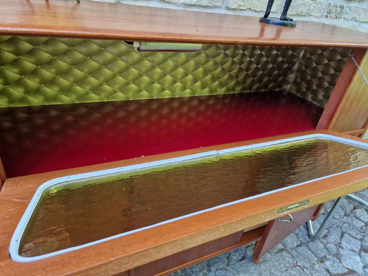 Vintažinė mid century tikmedžio indauja - nuotraukos Nr. 7