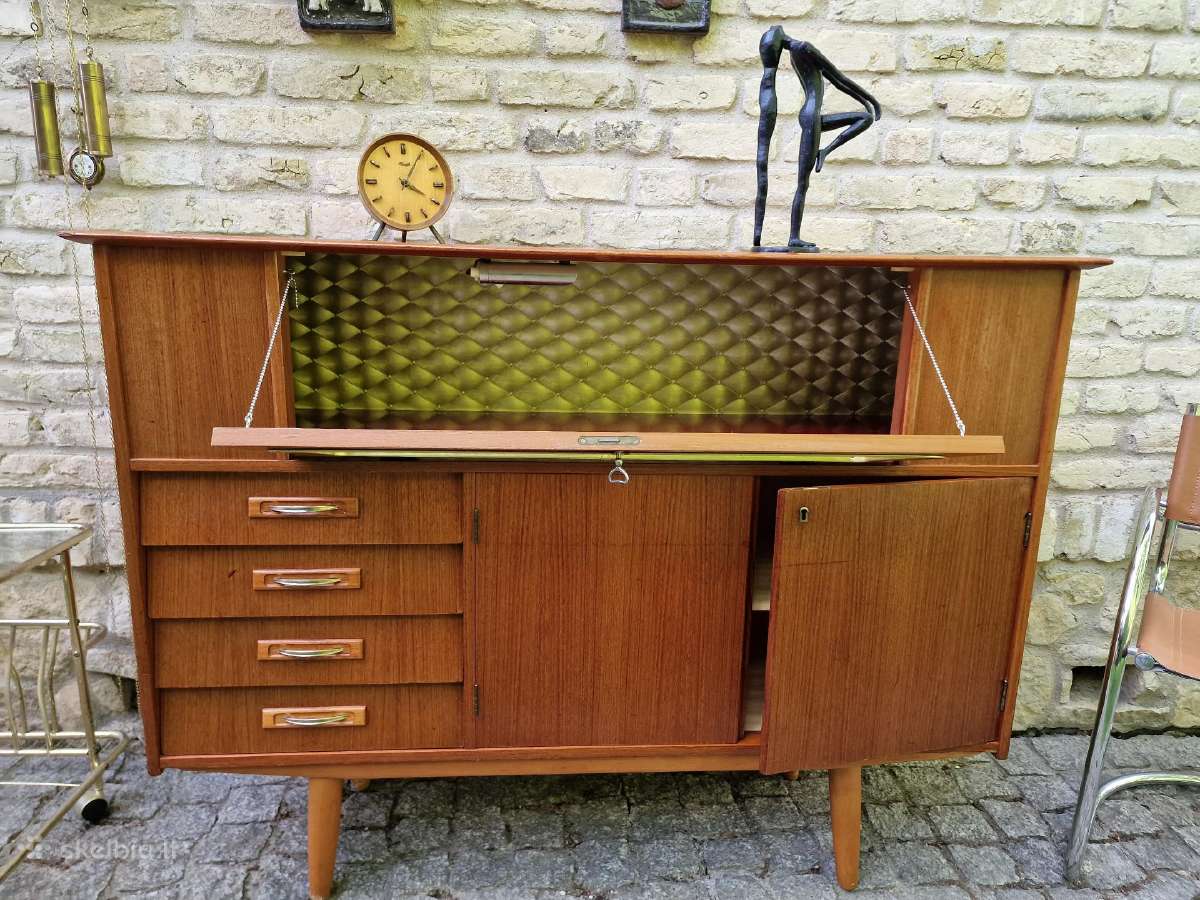 Vintažinė mid century tikmedžio indauja - nuotraukos Nr. 11