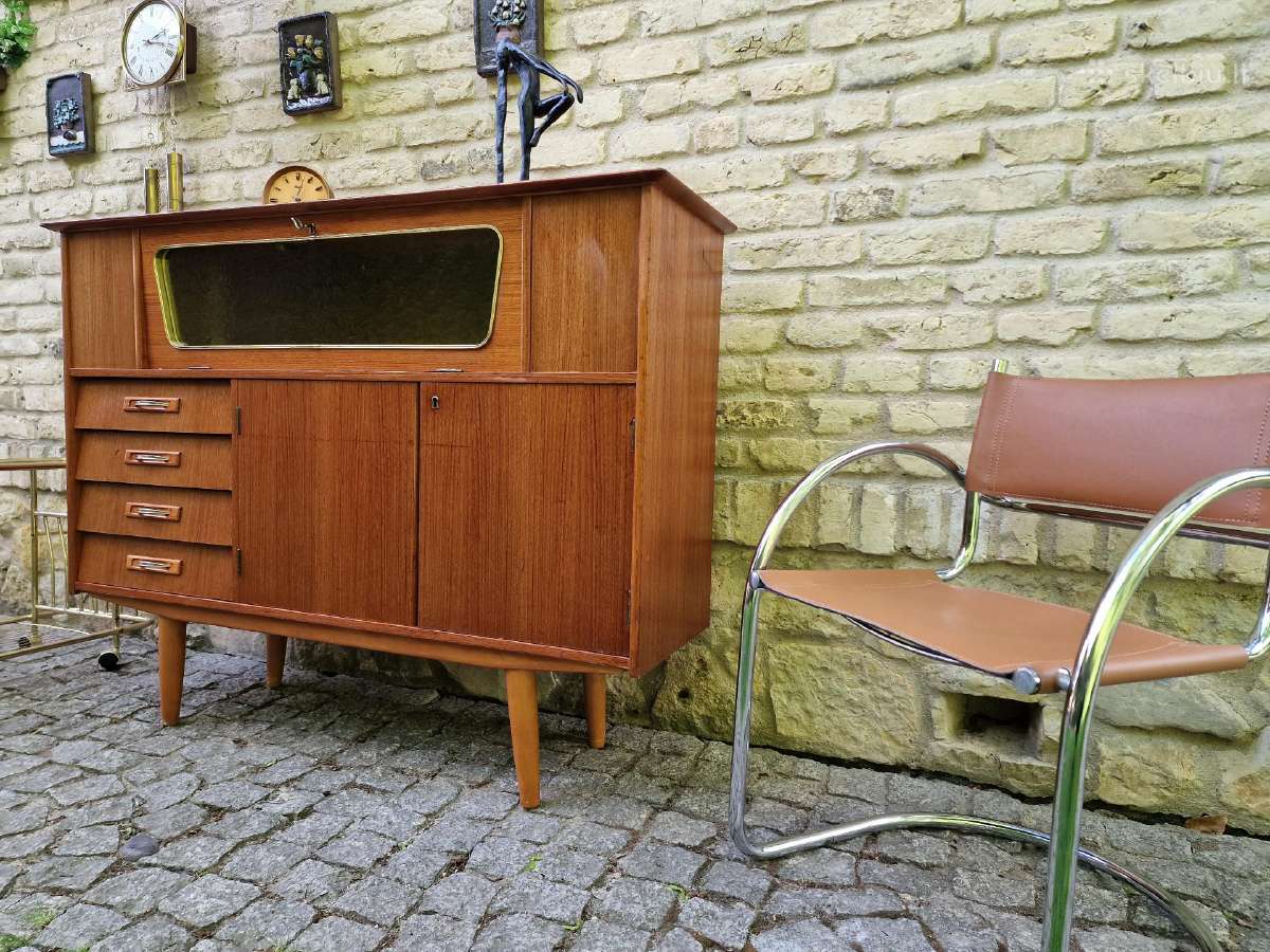Vintažinė mid century tikmedžio indauja - nuotraukos Nr. 13