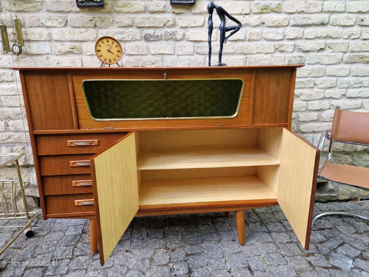 Vintažinė mid century tikmedžio indauja - nuotraukos Nr. 14
