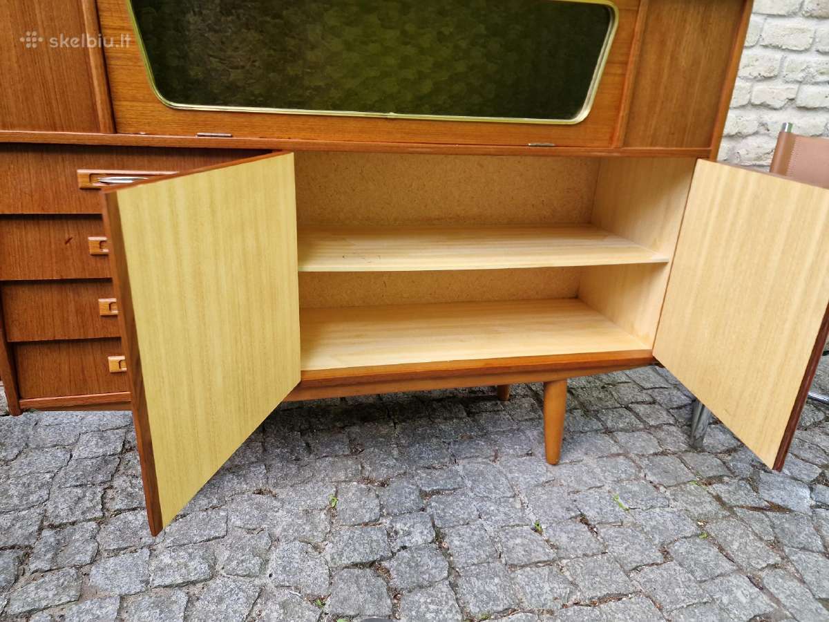 Vintažinė mid century tikmedžio indauja - nuotraukos Nr. 15