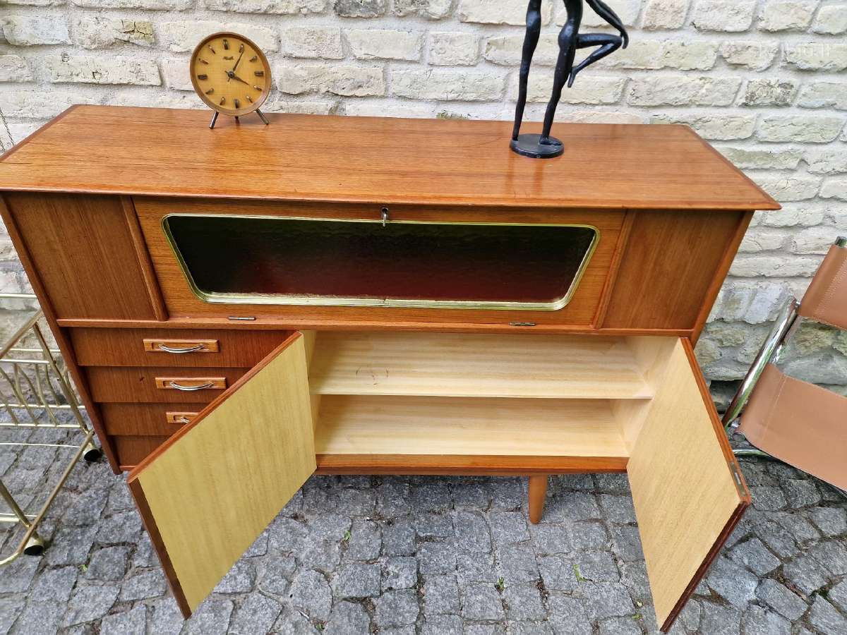 Vintažinė mid century tikmedžio indauja - nuotraukos Nr. 16