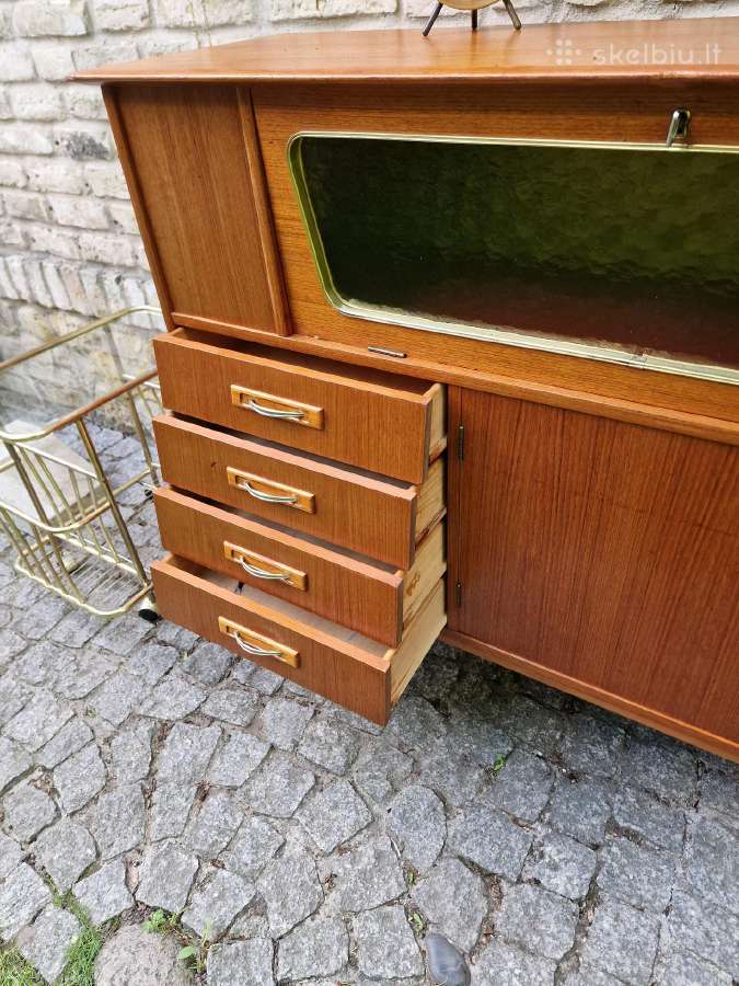 Vintažinė mid century tikmedžio indauja - nuotraukos Nr. 17