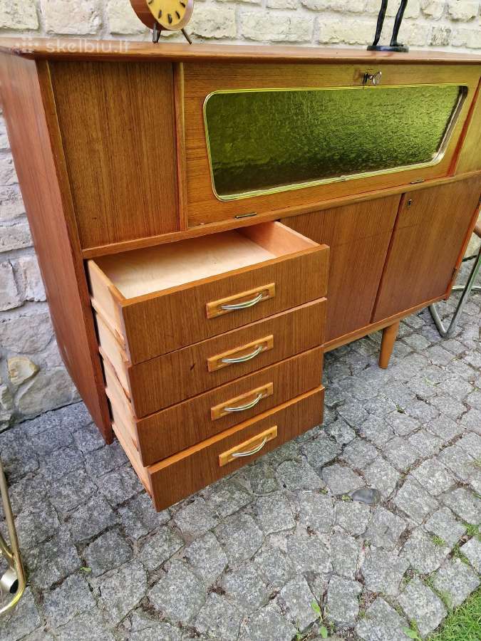 Vintažinė mid century tikmedžio indauja - nuotraukos Nr. 18