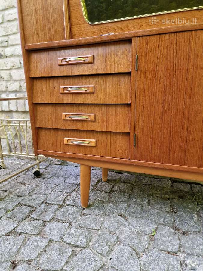 Vintažinė mid century tikmedžio indauja - nuotraukos Nr. 19