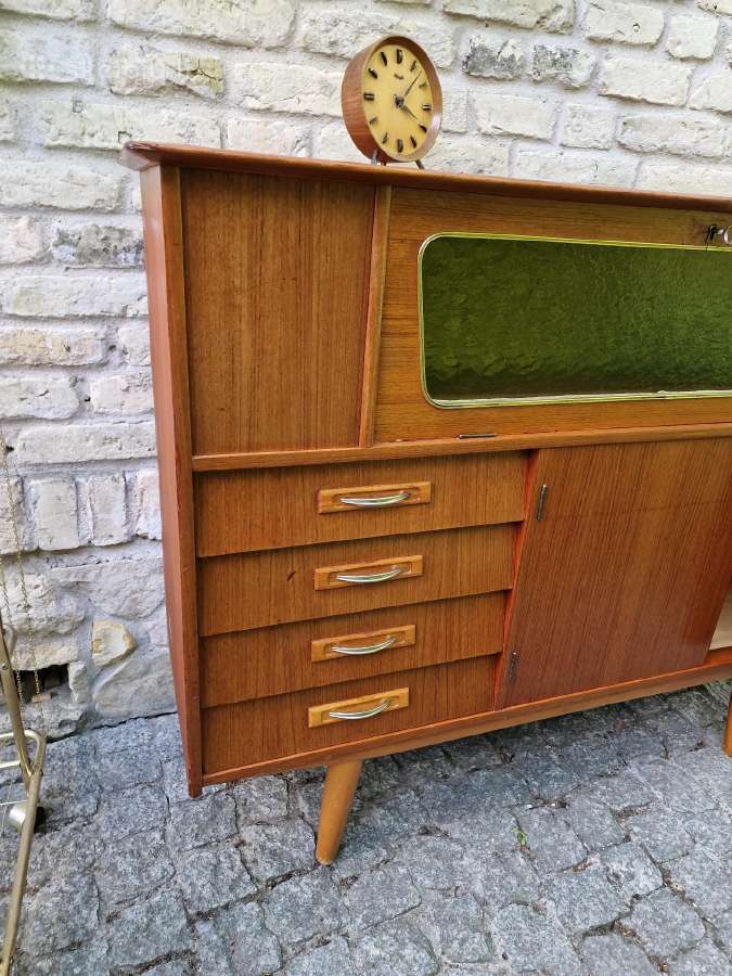 Vintažinė mid century tikmedžio indauja - nuotraukos Nr. 20