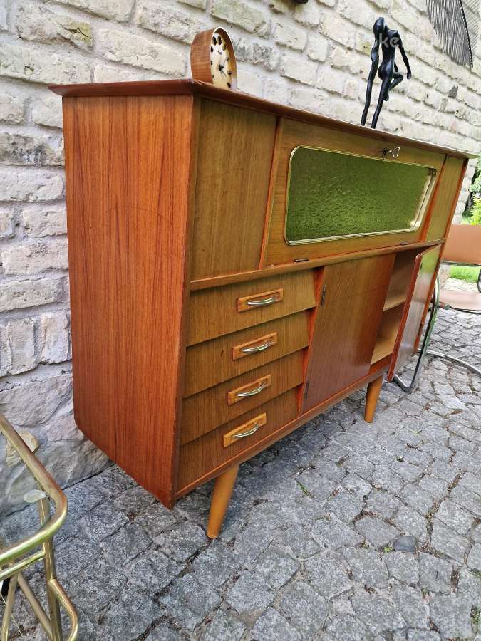 Vintažinė mid century tikmedžio indauja - nuotraukos Nr. 21