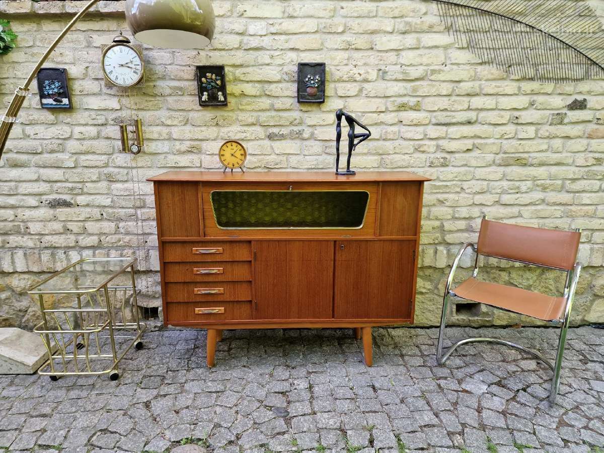 Vintažinė mid century tikmedžio indauja - nuotraukos Nr. 23