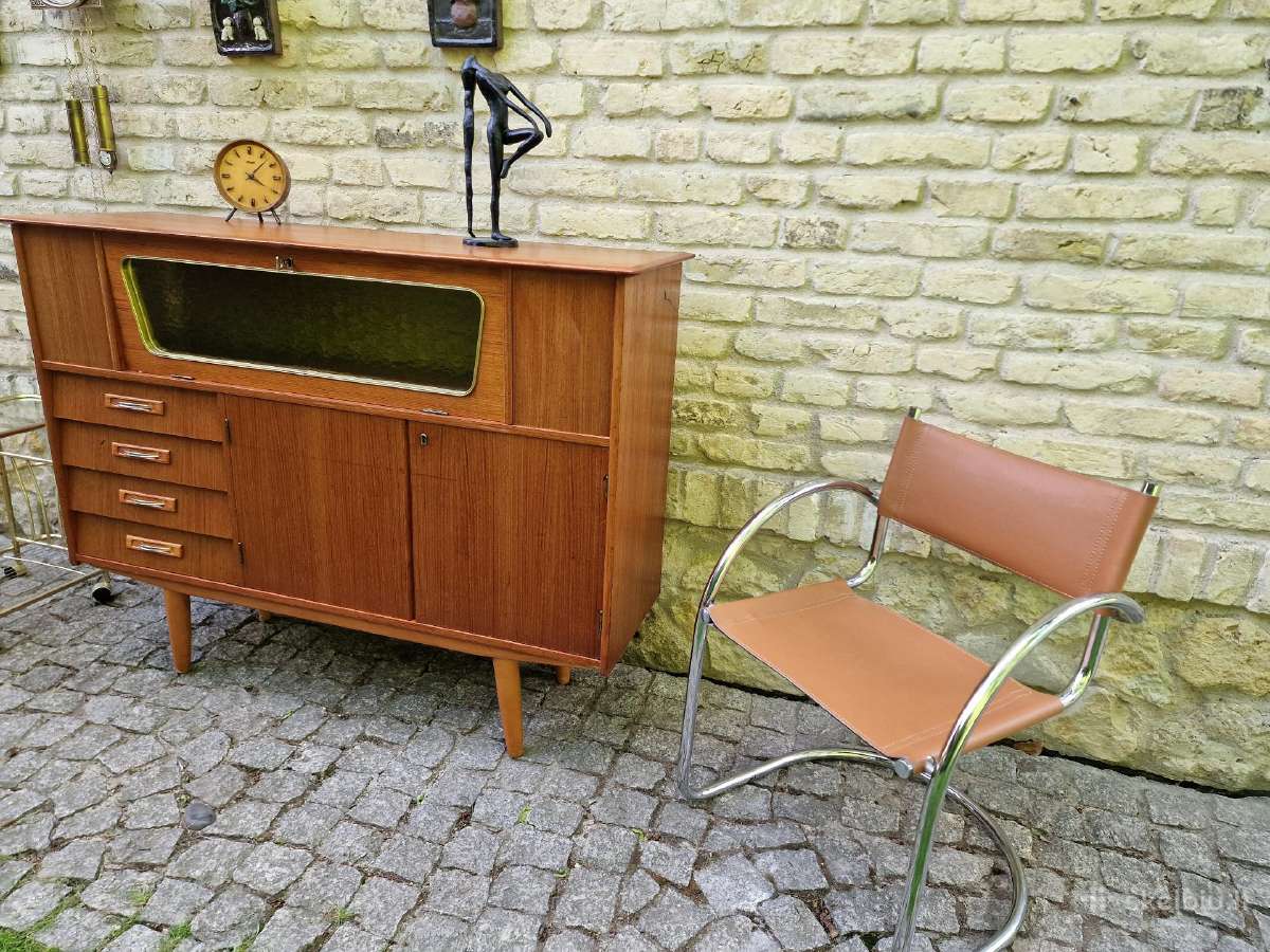 Vintažinė mid century tikmedžio indauja - nuotraukos Nr. 25