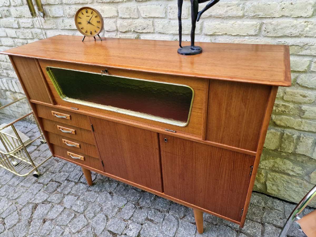 Vintažinė mid century tikmedžio indauja - nuotraukos Nr. 26