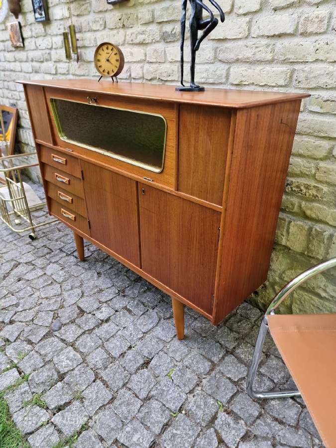 Vintažinė mid century tikmedžio indauja - nuotraukos Nr. 27