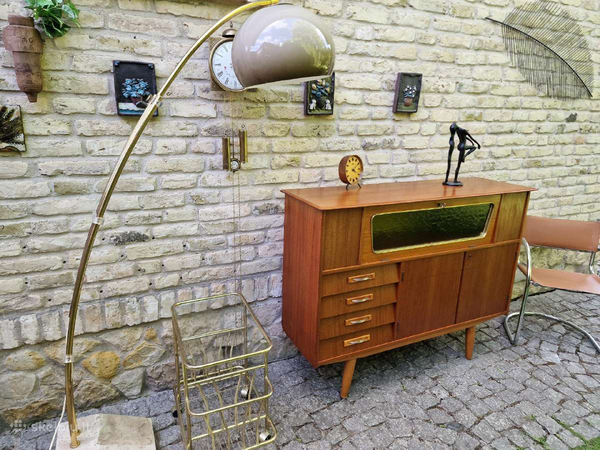 Vintažinė mid century tikmedžio indauja - nuotraukos Nr. 28