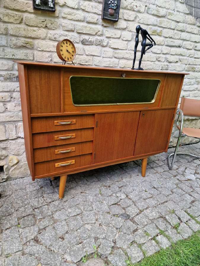 Vintažinė mid century tikmedžio indauja - nuotraukos Nr. 31