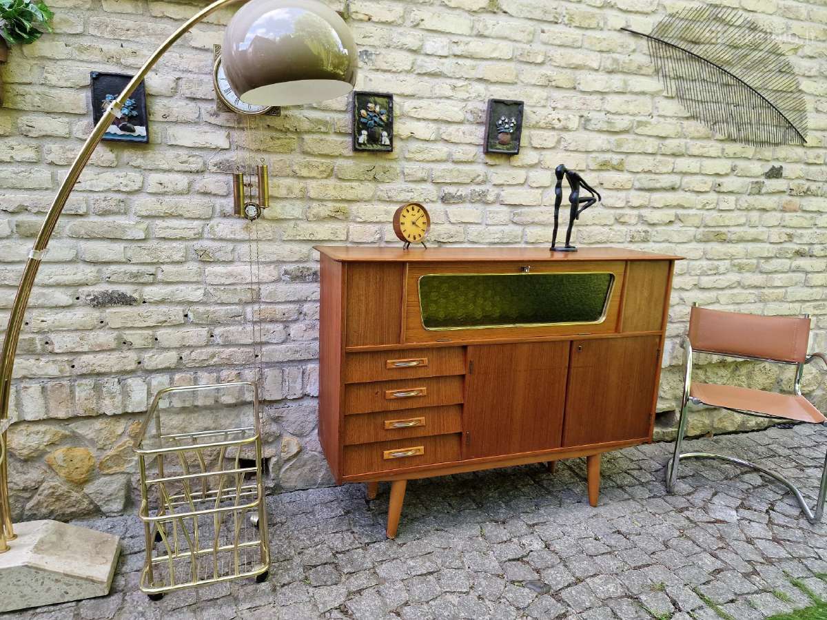Vintažinė mid century tikmedžio indauja - nuotraukos Nr. 32