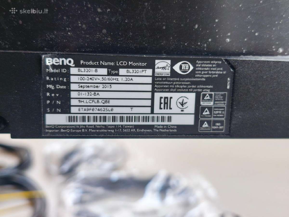 Benq Bl3201pt 32" 4k 3840x2160 4k Uhd Ips 60hz Cad - nuotraukos Nr. 10