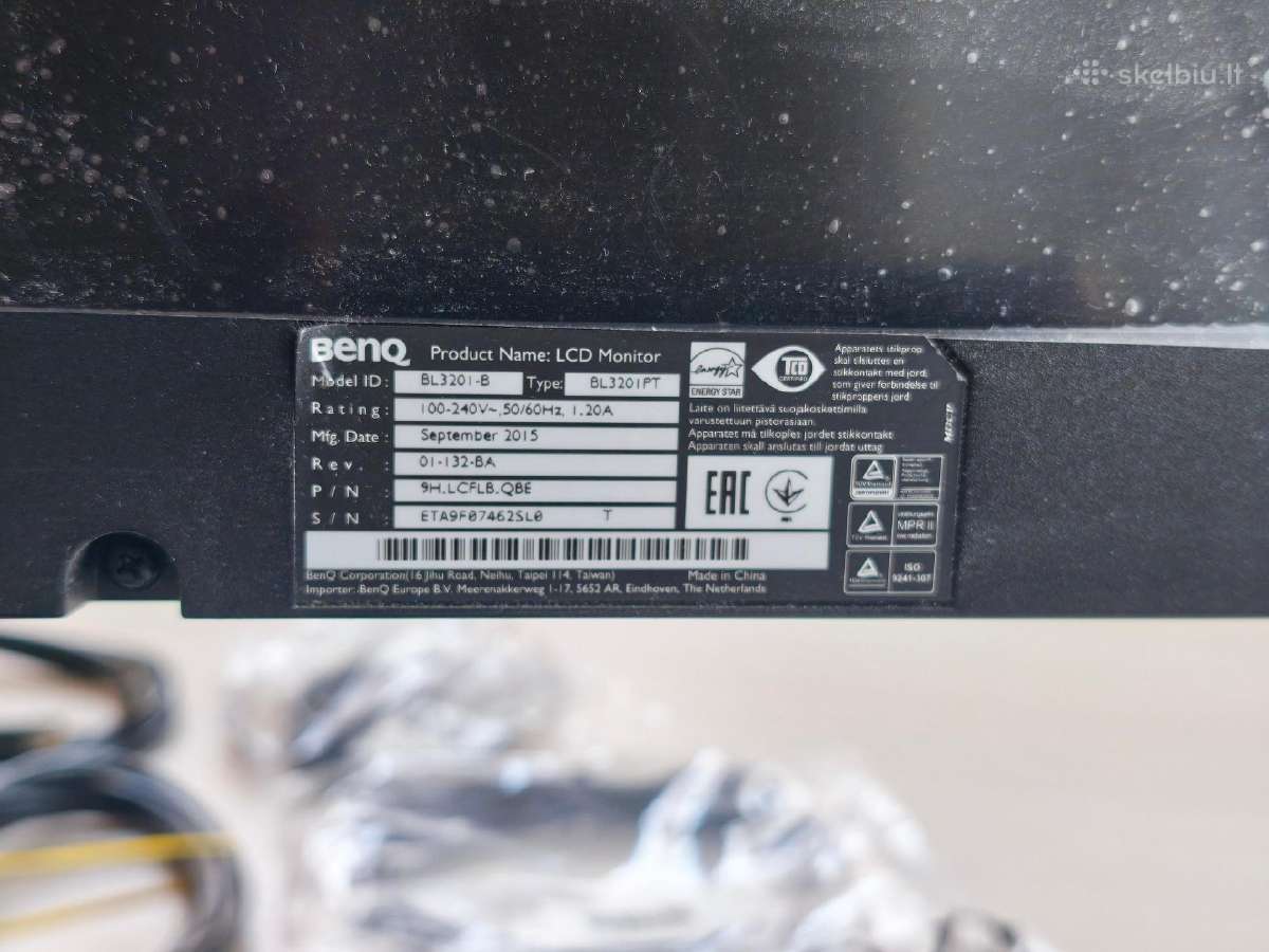 Benq Bl3201pt 32" 4k 3840x2160 4k Uhd Ips 60hz Cad - nuotraukos Nr. 11