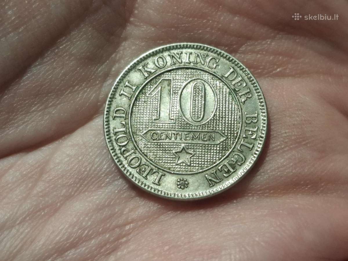 Belgija 10 sentimų 1898