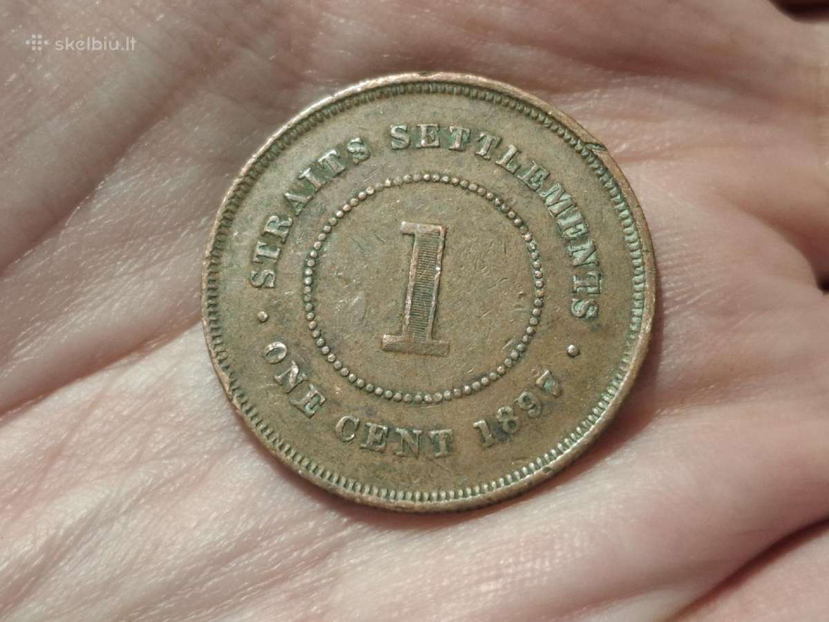 Sąsiaurio gyvenvietės 1 centas 1897
