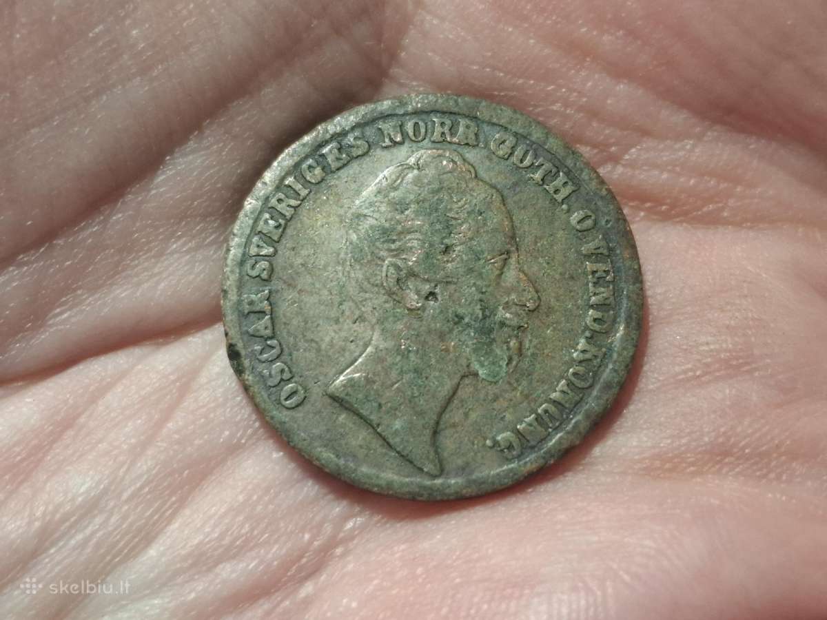Švedija 2/3 skilling 1854 - nuotraukos Nr. 2