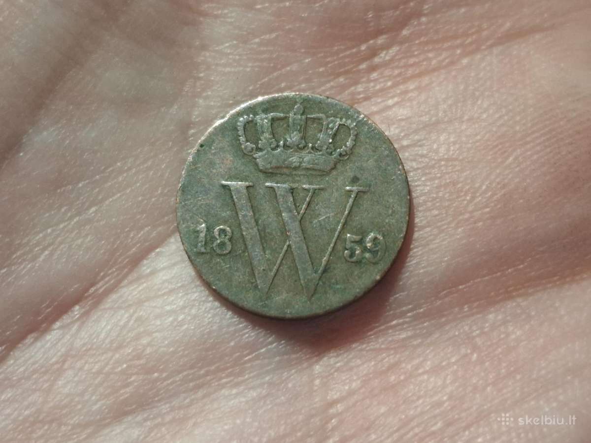 Nyderlandai 1/2 cento 1859 - nuotraukos Nr. 2