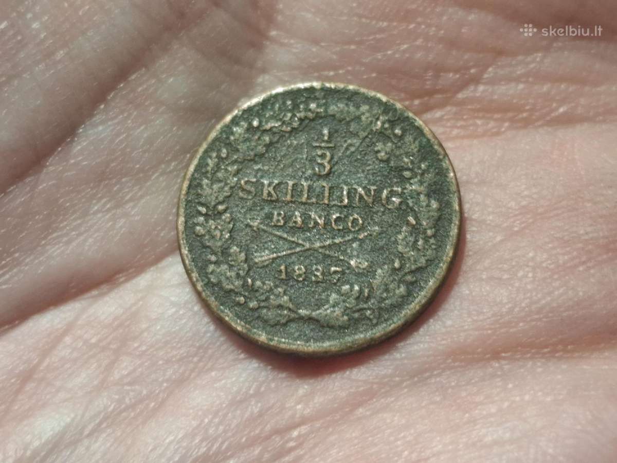 Švedija 1/3 skilling 1837