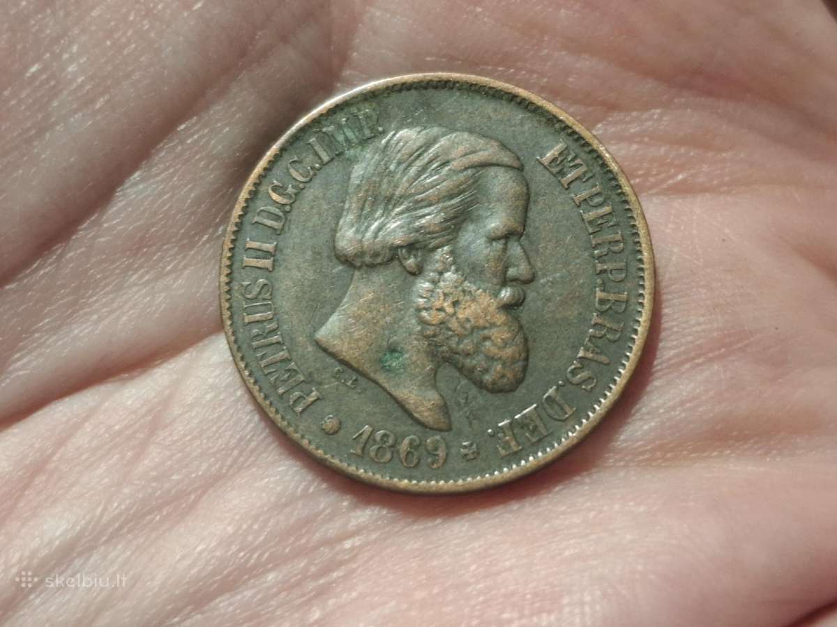Brazilija 20 reis 1869 - nuotraukos Nr. 2