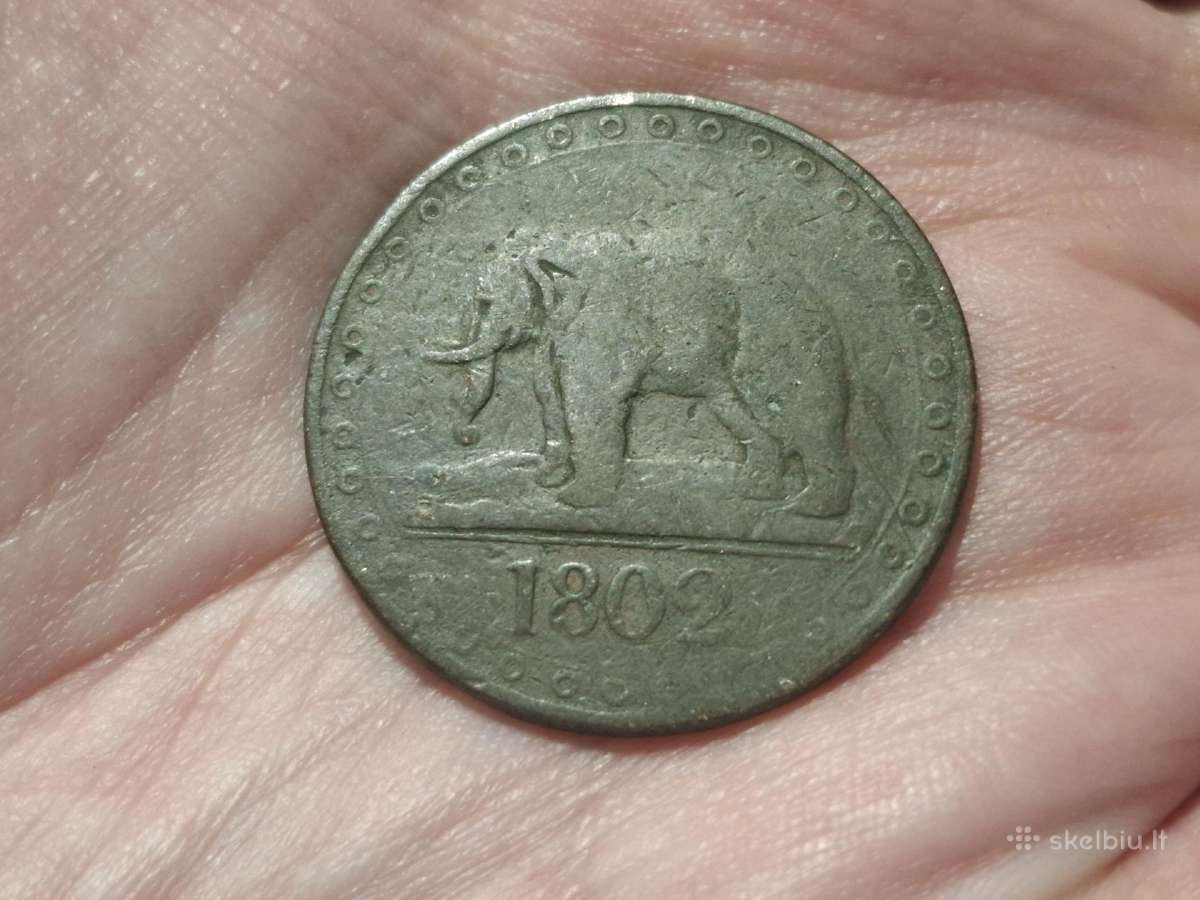 Ceilonas 1/48 rixdollar 1802 - nuotraukos Nr. 2