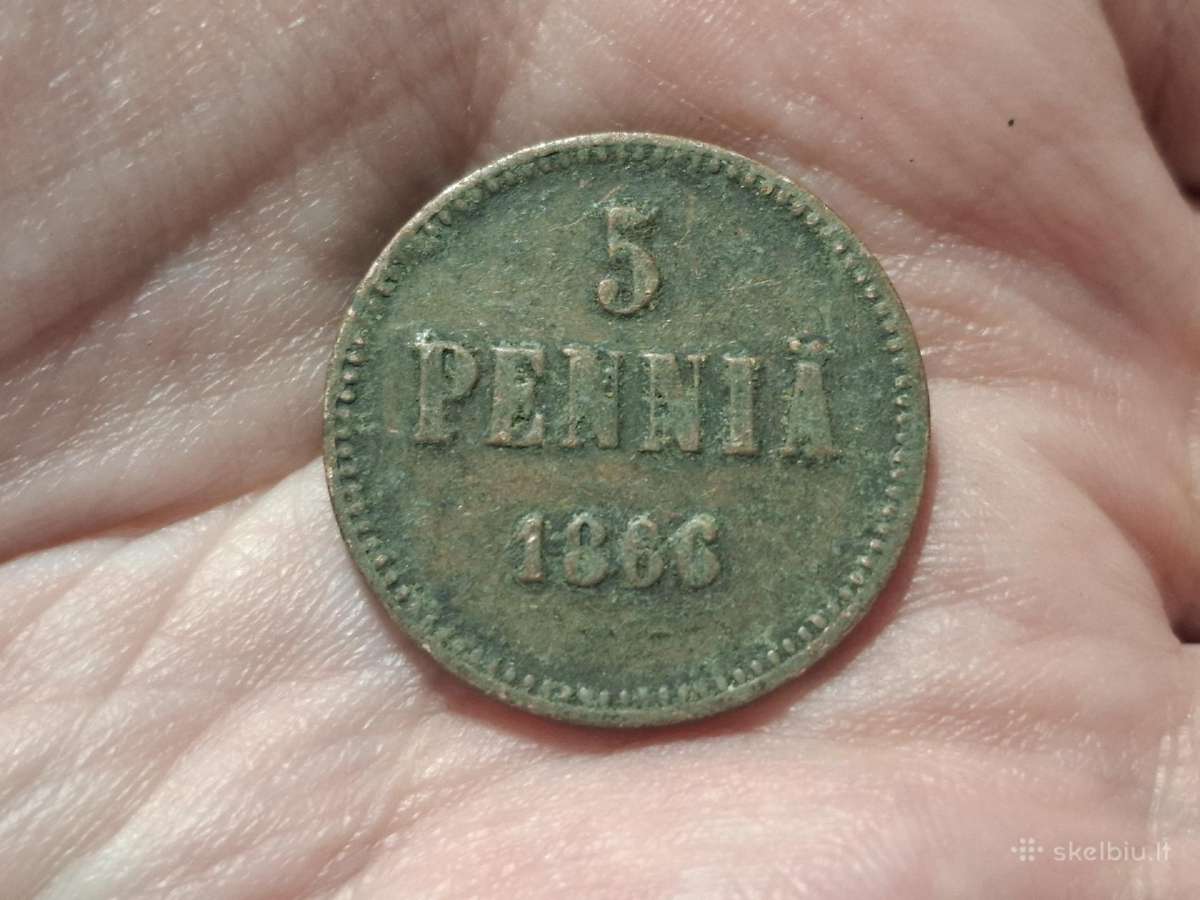 Suomija 5 pennia 1866