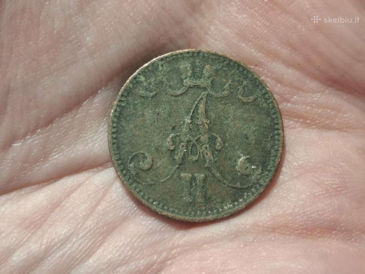 Suomija 5 pennia 1866 - nuotraukos Nr. 2