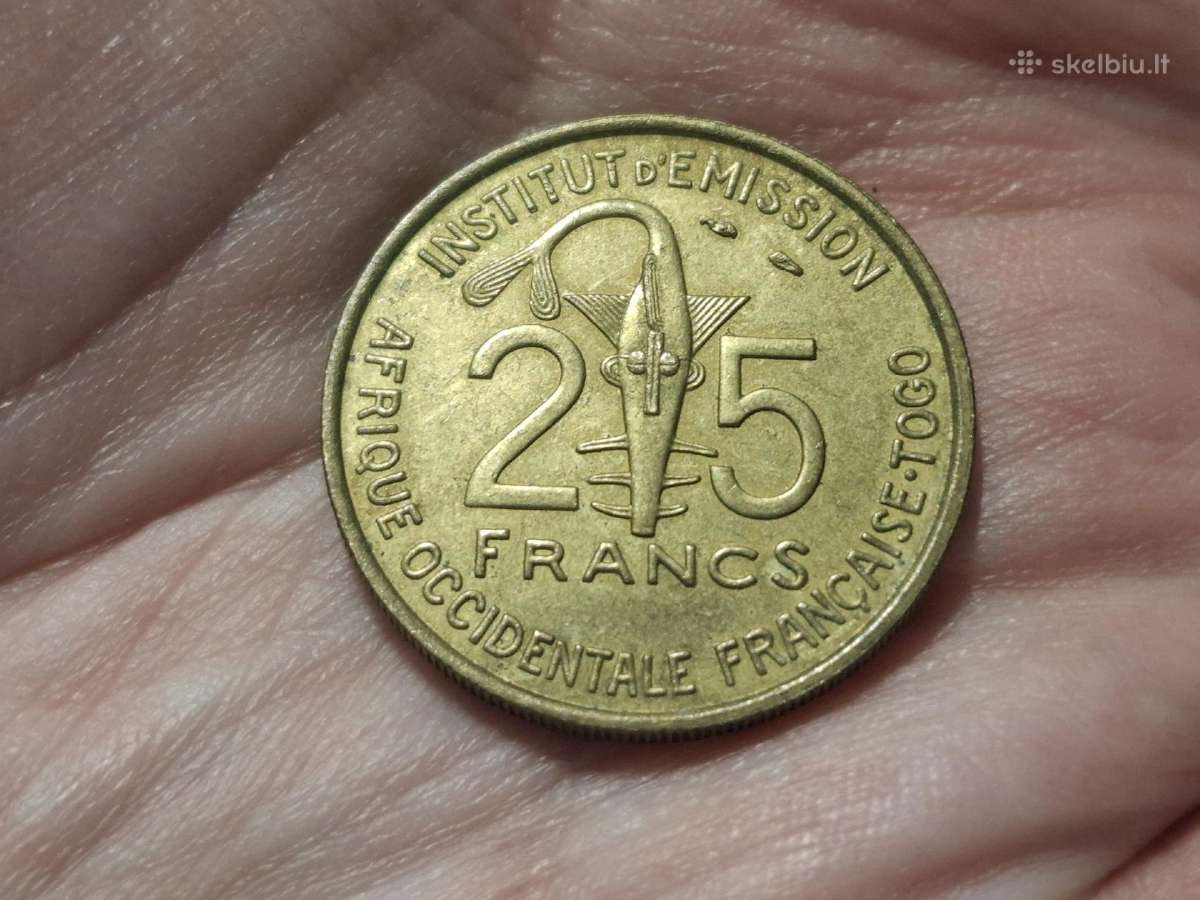 Togas 25 frankai 1957