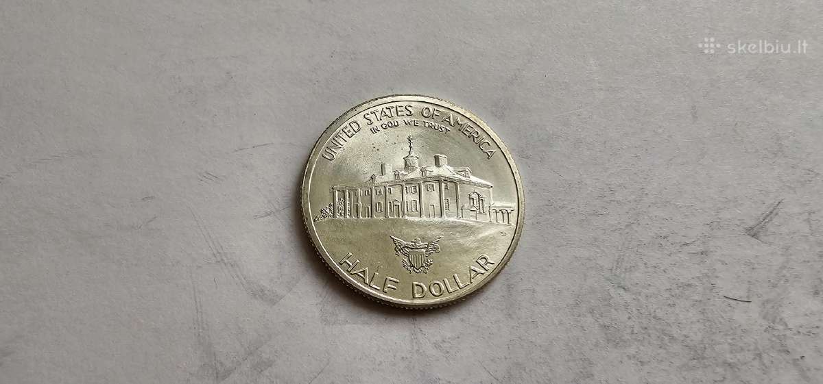 1982 1/2 dolerio Usa Unc - nuotraukos Nr. 2