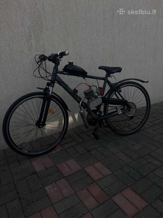 Dviratis su benzininiu varikliu