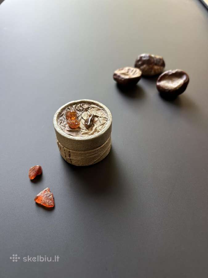 Mini dezute puosta gintaru. Tinka ziedui, auskaram - nuotraukos Nr. 2