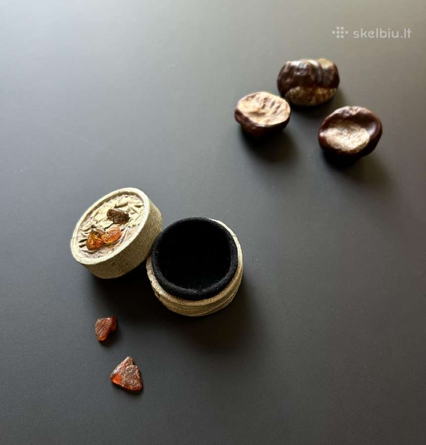 Mini dezute puosta gintaru. Tinka ziedui, auskaram - nuotraukos Nr. 3
