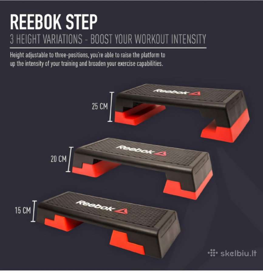 Reguliuojamo aukščio stepas (pakyla) Reebok - nuotraukos Nr. 5