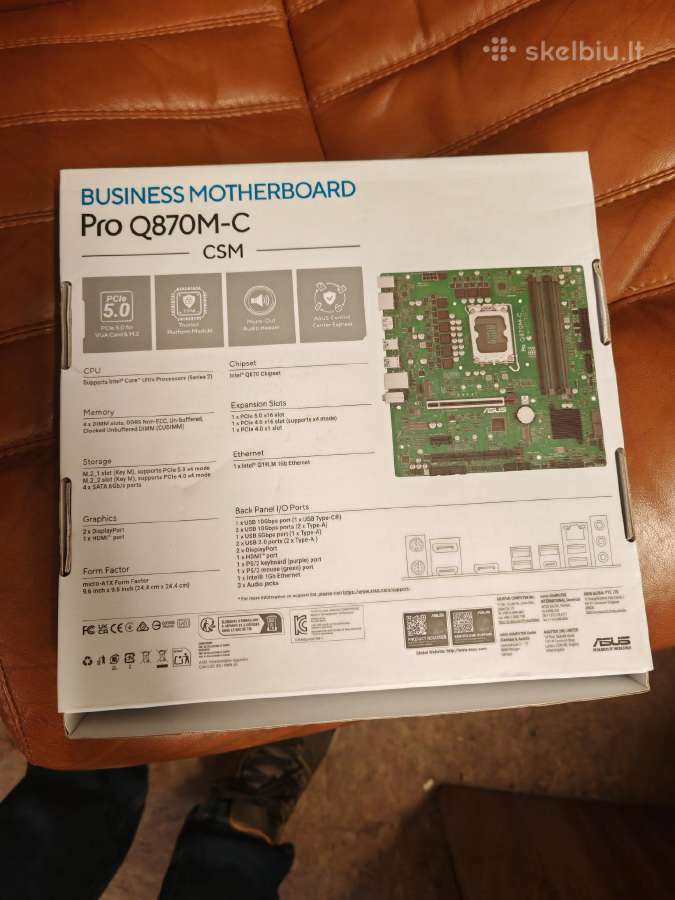 Nauja Lga 1851 Socket Asus Pro Q870m-c csm - nuotraukos Nr. 2