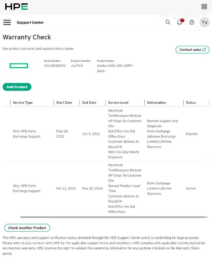Hpe Aruba CX 6100 48g 4sfp+ Switch (Jl676a) - nuotraukos Nr. 2